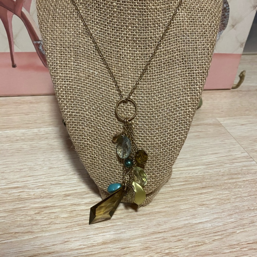 Long green necklace